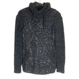 Women's Gray Sequin Sweater